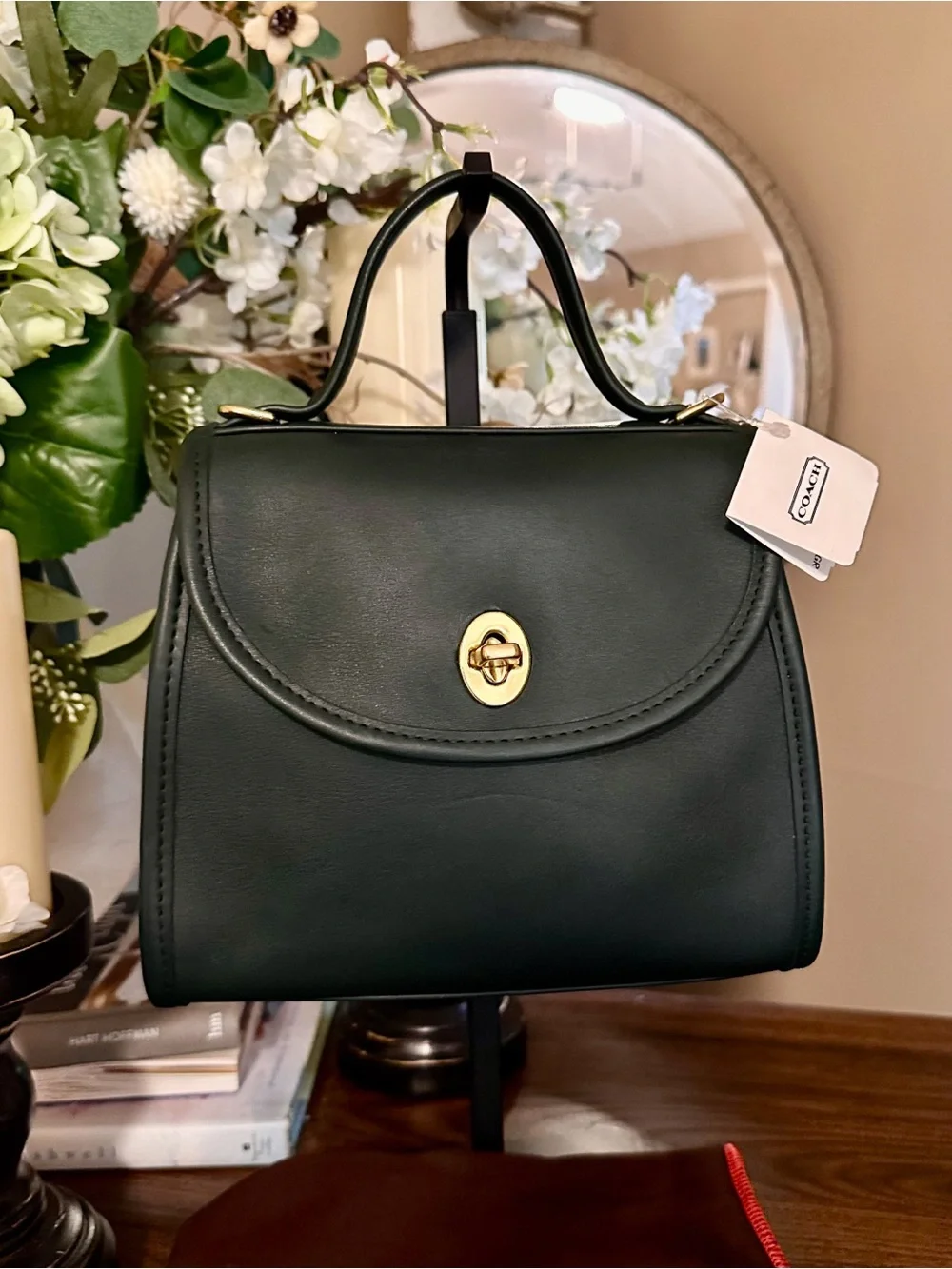 🔥 RARE COACH Bottle Green REGINA Bag | NWT - Picture 3 of 17